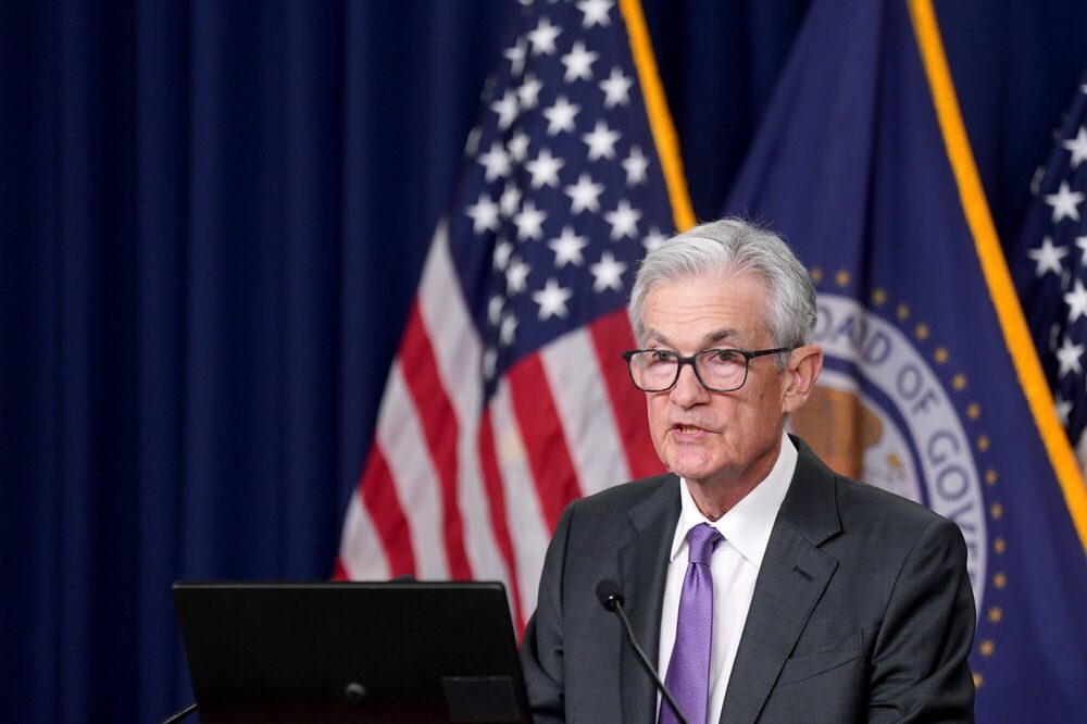 Jerome Powell habla durante una conferencia de prensa después de una reunión del Comité Federal de Mercado Abierto en Washington, DC, el 20 de marzo. Fotógrafo: Al Drago/Bloomberg Jerome Powell habla durante una conferencia de prensa después de una reunión del Comité Federal de Mercado Abierto en Washington, DC, el 20 de marzo. Fotógrafo: Al Drago/Bloomberg