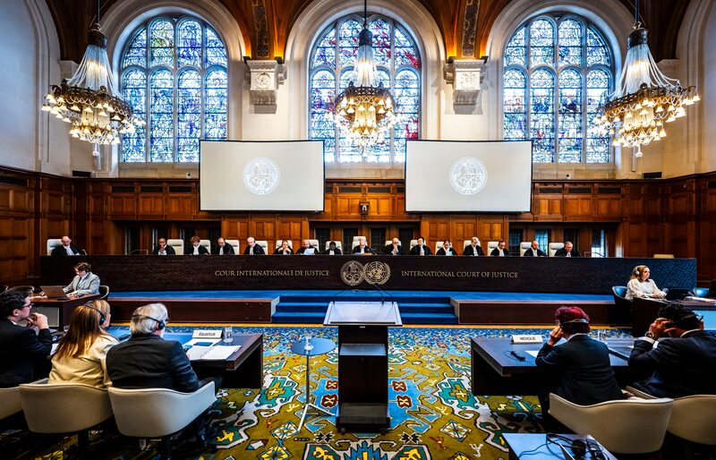 The International Court of Justice (ICJ), principal judicial organ of the UN, holds public hearings on the provisional measures raised by Mexico in the the proceedings instituted by Mexico against Ecuador on 11 April 2024, at the Peace Palace in The Hague, the seat of the Court, from Tuesday 30 April and Wednesday 1 May 2024. Session held under the presidency of Judge Nawaf Salam, President of the Court. The Court’s role is to settle, in accordance with international law, legal disputes submitted to it by States (its Judgments are final and binding) and to give advisory opinions on legal questions referred to it by authorized UN organs and agencies. The International Court of Justice (ICJ), principal judicial organ of the UN, holds public hearings on the provisional measures raised by Mexico in the the proceedings instituted by Mexico against Ecuador on 11 April 2024, at the Peace Palace in The Hague, the seat of the Court, from Tuesday 30 April and Wednesday 1 May 2024. Session held under the presidency of Judge Nawaf Salam, President of the Court. The Court’s role is to settle, in accordance with international law, legal disputes submitted to it by States (its Judgments are final and binding) and to give advisory opinions on legal questions referred to it by authorized UN organs and agencies.