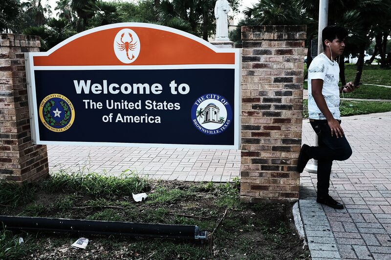 Letrero de Bienvenido a EE.UU. Letrero de Bienvenido a EE.UU.