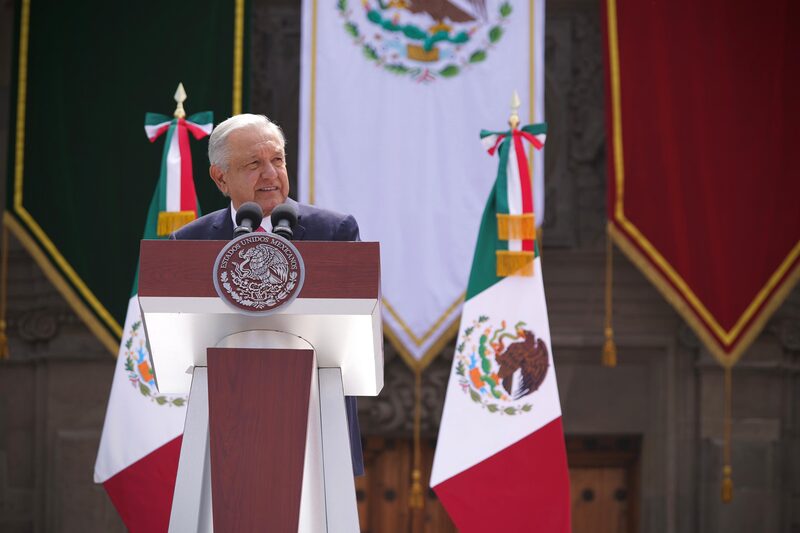 El presidente de México, Andrés Manuel López Obrador, durante su sexto informe de Gobierno en el Zócalo de la ciudad de México. Foto: Cortesía Presidencia El presidente de México, Andrés Manuel López Obrador, durante su sexto informe de Gobierno en el Zócalo de la ciudad de México. Foto: Cortesía Presidencia