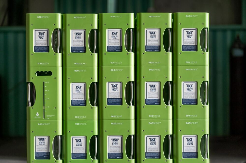 Drinks packaging startup EcoSpirits says each of its containers could eliminate more than 1,000 single-use glass bottles over its lifetime. Drinks packaging startup EcoSpirits says each of its containers could eliminate more than 1,000 single-use glass bottles over its lifetime.