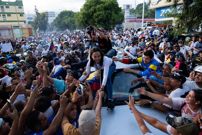Opposition Leader Maria Corina Machado Visits Venezuela-Colombia Border Opposition Leader Maria Corina Machado Visits Venezuela-Colombia Border