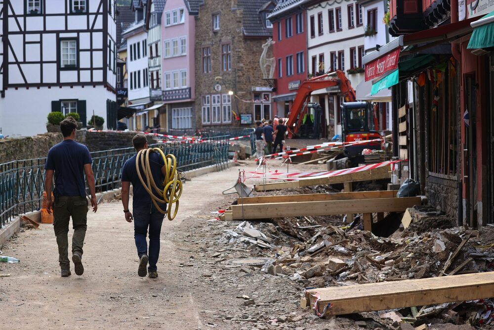 Escaparates dañados por las inundaciones en Bad Muensterifel, Alemania, en julio de 2021. Fotógrafo: Alex Kraus/Bloomberg Escaparates dañados por las inundaciones en Bad Muensterifel, Alemania, en julio de 2021. Fotógrafo: Alex Kraus/Bloomberg