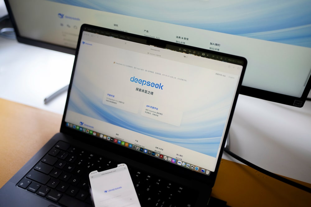 The Deepseek website arranged on a laptop in Shanghai, China on Wednesday, Jan. 7, 2026. The Deepseek website arranged on a laptop in Shanghai, China on Wednesday, Jan. 7, 2026.