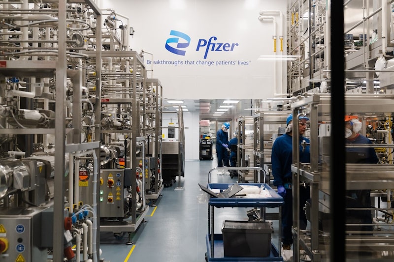 El centro de investigación y fabricación de Pfizer en Andover, Massachusetts. El centro de investigación y fabricación de Pfizer en Andover, Massachusetts.