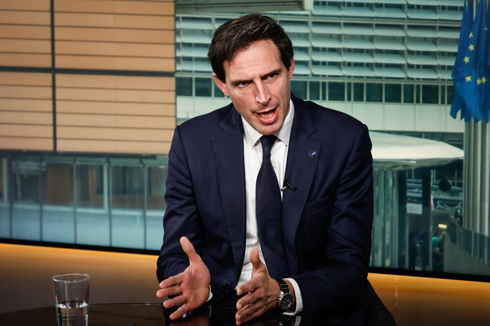 Wopke Hoekstra durante una entrevista con Bloomberg Television en Bruselas el 14 de enero de 2025. Wopke Hoekstra durante una entrevista con Bloomberg Television en Bruselas el 14 de enero de 2025.