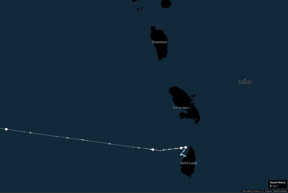 The Kelly, a VLCC, arrived at Saint Lucia and began offloading, data show. The Kelly, a VLCC, arrived at Saint Lucia and began offloading, data show.