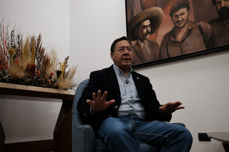 Luis Arce during an interview in La Paz, on Sept. 11. Luis Arce during an interview in La Paz, on Sept. 11.