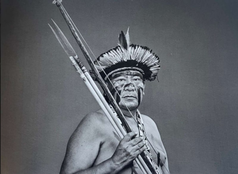 Davi Kopenawa Yanomami, um dos principais porta-vozes dos Yanomami, na visita à comunidade de Piaú Davi Kopenawa Yanomami, um dos principais porta-vozes dos Yanomami, na visita à comunidade de Piaú