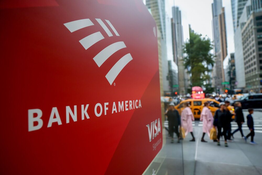 Una sucursal del Bank of America en Nueva York. Una sucursal del Bank of America en Nueva York.