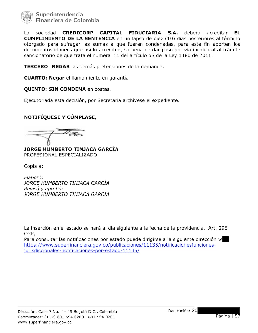 Sentencia 3 Sentencia 3