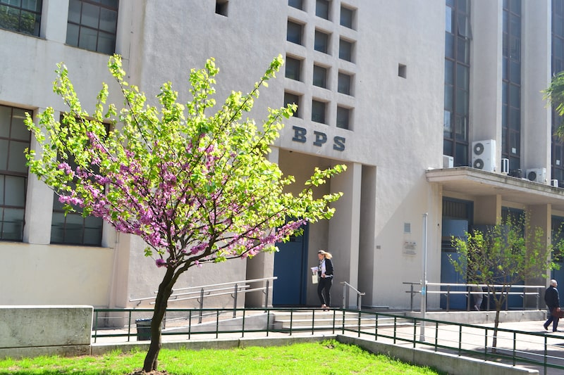 La sede del Banco de Previsión Social, en Montevideo. Fotografía: BPS. La sede del Banco de Previsión Social, en Montevideo. Fotografía: BPS.