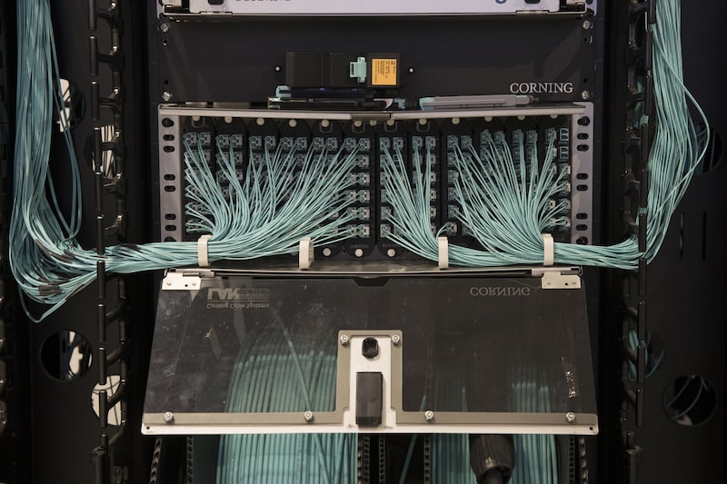 A fiber optic access point, part of the Corning Inc. Edge 8 series, is displayed at the company's Sullivan Park Science & Technology Center in Corning, New York, U.S., on Tuesday, March 28, 2017. Corning, a manufacture of liquid crystal display (LCD) glass, ceramics and fiber optics, is scheduled to release earnings figures on April 24. Photograph: Victor J. Blue/Bloomberg A fiber optic access point, part of the Corning Inc. Edge 8 series, is displayed at the company's Sullivan Park Science & Technology Center in Corning, New York, U.S., on Tuesday, March 28, 2017. Corning, a manufacture of liquid crystal display (LCD) glass, ceramics and fiber optics, is scheduled to release earnings figures on April 24. Photograph: Victor J. Blue/Bloomberg