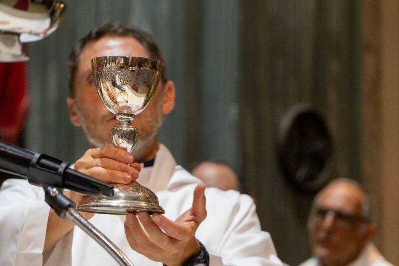 Misa en la Basílica Santa Rosa de Lima, sobre la avenida Belgrano, en Buenos Aires, Argentina, el 10 de febrero de 2025. Misa en la Basílica Santa Rosa de Lima, sobre la avenida Belgrano, en Buenos Aires, Argentina, el 10 de febrero de 2025.
