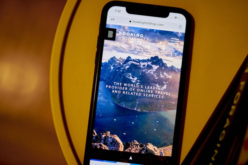 El sitio web de Booking Holdings. Fotógrafo: Gabby Jones/Bloomberg. El sitio web de Booking Holdings. Fotógrafo: Gabby Jones/Bloomberg.