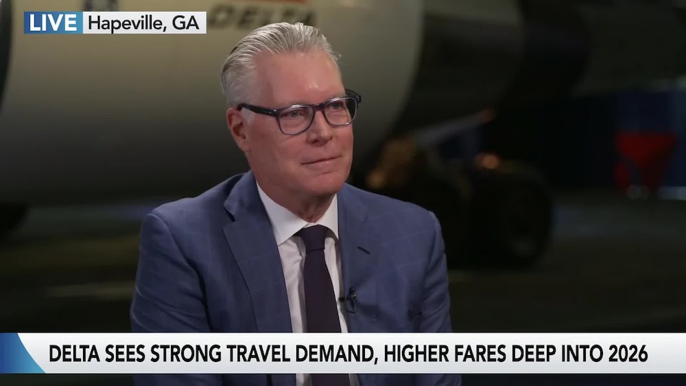 El CEO de Delta Air Lines, Ed Bastian, habló con Lisa Abramowicz de Bloomberg en la sede de Delta en Hapeville, Georgia. El CEO de Delta Air Lines, Ed Bastian, habló con Lisa Abramowicz de Bloomberg en la sede de Delta en Hapeville, Georgia.