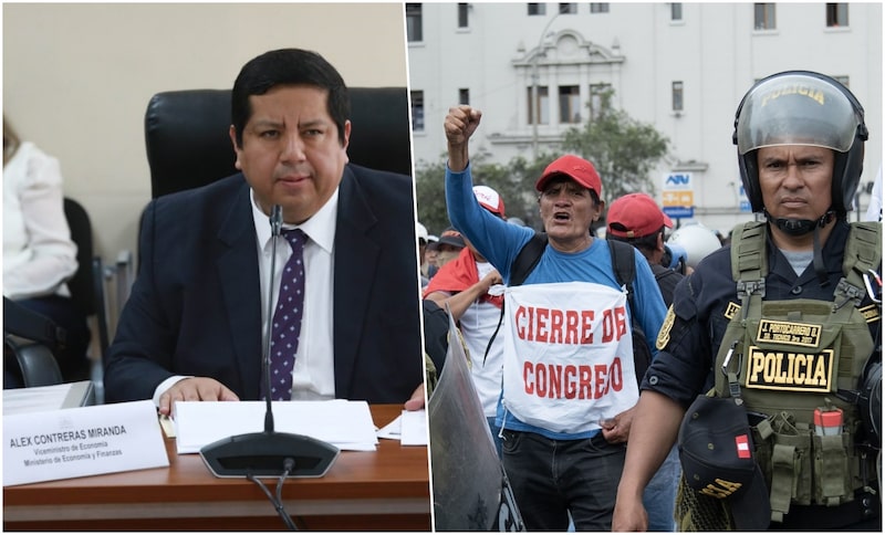 Alex Contreras, titular del Ministerio de Economía y Finanzas (MEF), lamentó el caos social que se vive en el Perú y llamó a la calma de la población. Advirtió que la actividad económica peruana se verá impactada. Alex Contreras, titular del Ministerio de Economía y Finanzas (MEF), lamentó el caos social que se vive en el Perú y llamó a la calma de la población. Advirtió que la actividad económica peruana se verá impactada.