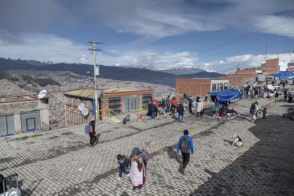 Un mercado al aire libre en El Alto. Fotografo: Marcelo Pérez del Carpio/Bloomberg Un mercado al aire libre en El Alto. Fotografo: Marcelo Pérez del Carpio/Bloomberg