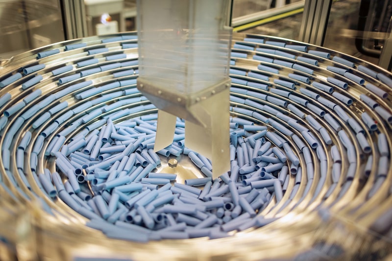 Injection pen parts on the Wegovy line at the Novo Nordisk A/S production facilities in Hillerod, Denmark, on Friday, March 8, 2024. Novo is Europe's most valuable company and little in Denmark can escape the drugmaker's gravitational pull. Photographer: Carsten Snejbjerg/Bloomberg Injection pen parts on the Wegovy line at the Novo Nordisk A/S production facilities in Hillerod, Denmark, on Friday, March 8, 2024. Novo is Europe's most valuable company and little in Denmark can escape the drugmaker's gravitational pull. Photographer: Carsten Snejbjerg/Bloomberg