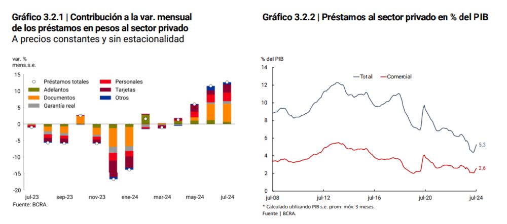 Fuente: Informe Monetario Mensual de julio del BCRA Fuente: Informe Monetario Mensual de julio del BCRA