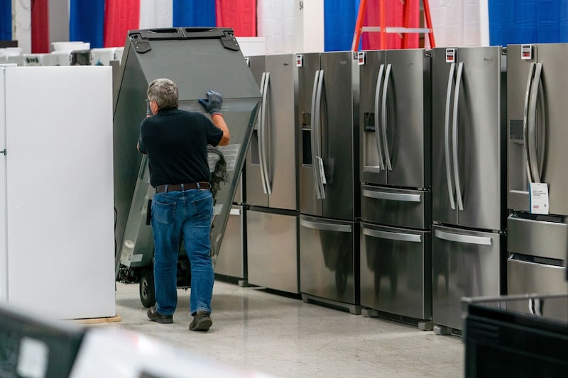 Una tienda de electrodomésticos en Midwest City, Oklahoma, EE.UU. Una tienda de electrodomésticos en Midwest City, Oklahoma, EE.UU.