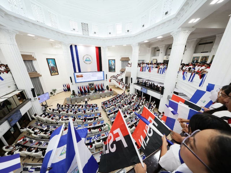 Al interior de la Asamblea Nacional Nicaragua, el 27 de agosto de 2026. Al interior de la Asamblea Nacional Nicaragua, el 27 de agosto de 2026.