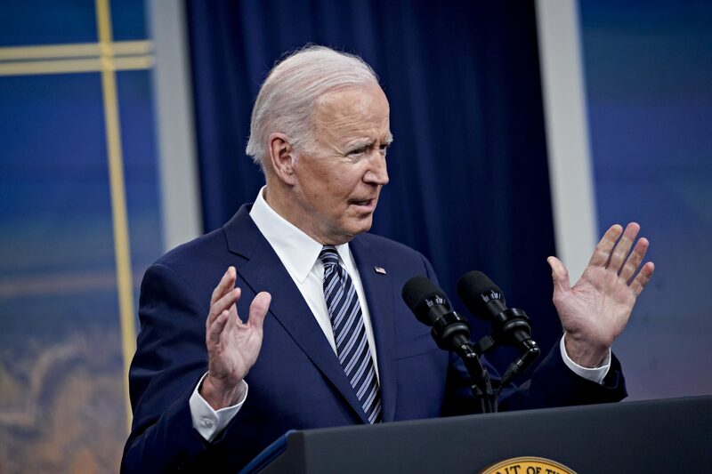 U.S. President Joe Biden speaks about reducing energy prices in the Eisenhower Executive Office Building in Washington, D.C., U.S., on Thursday, March 31, 2022. The U.S. will release roughly a million barrels of oil a day from its reserves for six months, a historic drawdown that underscores White House concern about rising gas prices and supply shortages following Russia's invasion of Ukraine. Photographer: Al Drago/Bloomberg U.S. President Joe Biden speaks about reducing energy prices in the Eisenhower Executive Office Building in Washington, D.C., U.S., on Thursday, March 31, 2022. The U.S. will release roughly a million barrels of oil a day from its reserves for six months, a historic drawdown that underscores White House concern about rising gas prices and supply shortages following Russia's invasion of Ukraine. Photographer: Al Drago/Bloomberg