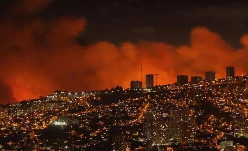 Incendio en Chile. Incendio en Chile.
