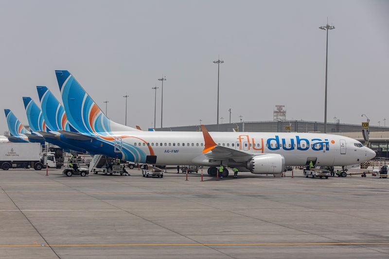 Passenger aircraft operated by FlyDubai. Passenger aircraft operated by FlyDubai.