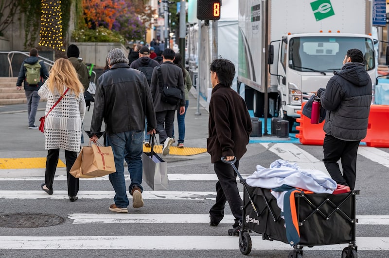 Compradores en Union Square, San Francisco. Fotógrafo: David Paul Morris/Bloomberg Compradores en Union Square, San Francisco. Fotógrafo: David Paul Morris/Bloomberg