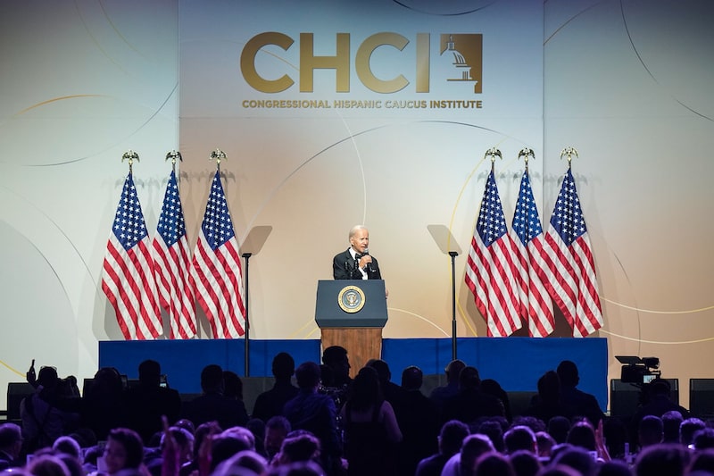 President Joe Biden delivers remarks at the Congressional Hispanic Caucus Institute (CHCI) 45th Annual Awards Gala Thursday, September 15, 2022, at the Washington Convention Center in Washington, D.C. President Joe Biden delivers remarks at the Congressional Hispanic Caucus Institute (CHCI) 45th Annual Awards Gala Thursday, September 15, 2022, at the Washington Convention Center in Washington, D.C.