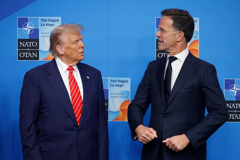 El presidente de EE. UU., Donald Trump, y el secretario general de la OTAN, Mark Rutte. El presidente de EE. UU., Donald Trump, y el secretario general de la OTAN, Mark Rutte.