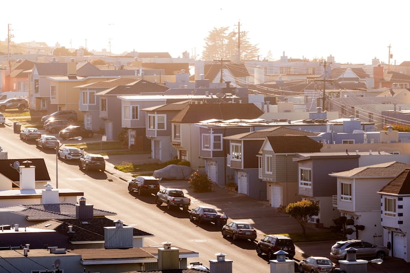 Viviendas en Daly City, California. Viviendas en Daly City, California.