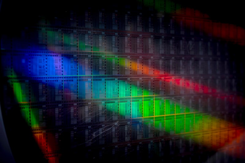 A wafer on display at the Zhejiang Hikstor Technology Co. booth during the Electronica Shanghai expo in Shanghai. Photographer: Qilai Shen/Bloomberg A wafer on display at the Zhejiang Hikstor Technology Co. booth during the Electronica Shanghai expo in Shanghai. Photographer: Qilai Shen/Bloomberg