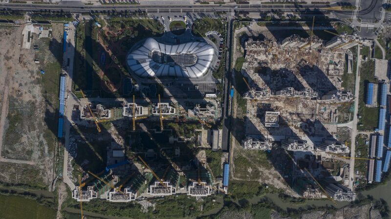 Una vista aérea del desarrollo del Riverside Palace de China Evergrande Group en construcción en Taicang, provincia de Jiangsu, China, el viernes 24 de septiembre de 2021. Fotógrafo: Qilai Shen/Bloomberg Una vista aérea del desarrollo del Riverside Palace de China Evergrande Group en construcción en Taicang, provincia de Jiangsu, China, el viernes 24 de septiembre de 2021. Fotógrafo: Qilai Shen/Bloomberg