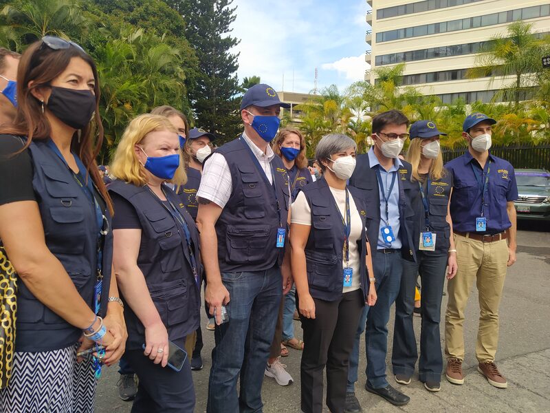 Isabel Santos, jefa de la MOE-UE junto a la delegación de observadores europeos para elecciones en Venezuela / Raylí Luján Isabel Santos, jefa de la MOE-UE junto a la delegación de observadores europeos para elecciones en Venezuela / Raylí Luján
