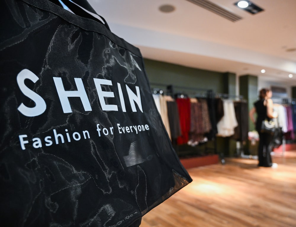 A shopping bag at a Shein Fall/Winter 2025 pop-up during a media preview event in Montreal, Quebec, Canada. Photographer: Graham Hughes/Bloomberg A shopping bag at a Shein Fall/Winter 2025 pop-up during a media preview event in Montreal, Quebec, Canada. Photographer: Graham Hughes/Bloomberg