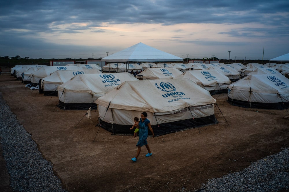 Campamento del Alto Comisionado de las Naciones Unidas para los Refugiados (ACNUR) en Maicao, La Guajira, Colombia, el sábado 20 de abril de 2019. Campamento del Alto Comisionado de las Naciones Unidas para los Refugiados (ACNUR) en Maicao, La Guajira, Colombia, el sábado 20 de abril de 2019.