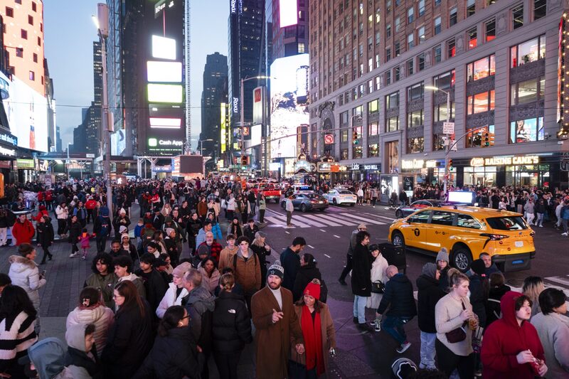 Turistas em Nova York, nos EUA Turistas em Nova York, nos EUA