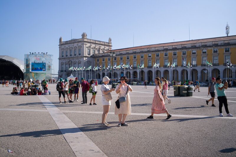 Terreiro do Paço em Lisboa, capital de um dos países mais impactados pela chegada de estrangeiros Terreiro do Paço em Lisboa, capital de um dos países mais impactados pela chegada de estrangeiros