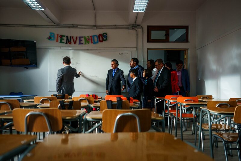 El presidente de Chile, Gabriel Boric, visita la Escuela Gerónimo Lagos, en San Javier de Loncomilla, el 12 de marzo de 2024. El presidente de Chile, Gabriel Boric, visita la Escuela Gerónimo Lagos, en San Javier de Loncomilla, el 12 de marzo de 2024.