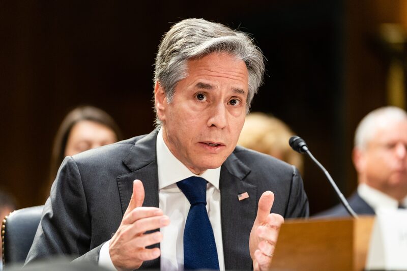 Antony Blinken, secretario de Estado de EE.UU., habla durante una audiencia del Comité de Asignaciones del Senado en Washington. Antony Blinken, secretario de Estado de EE.UU., habla durante una audiencia del Comité de Asignaciones del Senado en Washington.