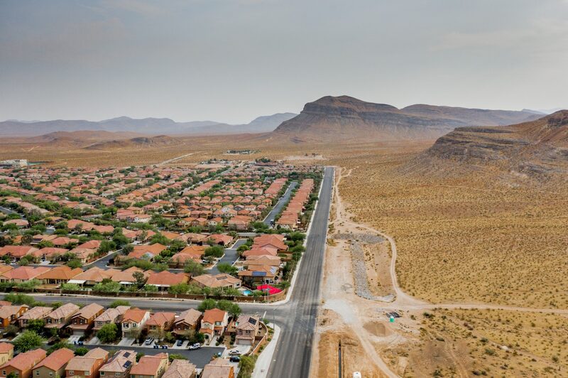 The Mountains Edge residential area in Las Vegas. The Mountains Edge residential area in Las Vegas.