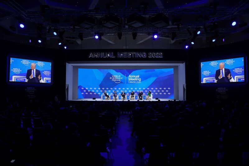 La reunión anual de Davos del 22 al 26 de mayo. Fotografía: Hollie Adams/Bloomberg La reunión anual de Davos del 22 al 26 de mayo. Fotografía: Hollie Adams/Bloomberg