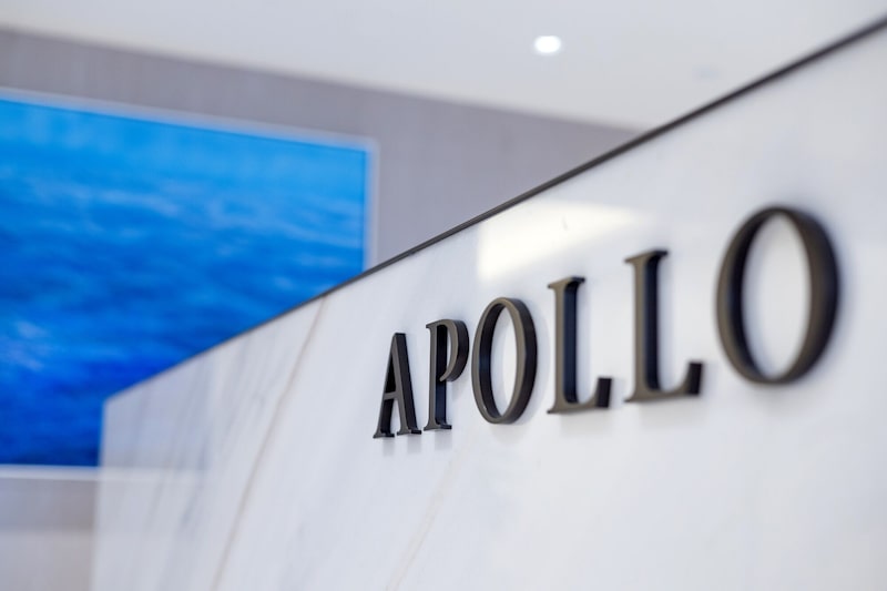 Cartel de Apollo Global Management Inc. en Hong Kong (China), el jueves 11 de abril de 2024. Cartel de Apollo Global Management Inc. en Hong Kong (China), el jueves 11 de abril de 2024.