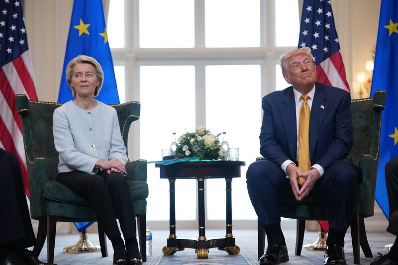 Donald Trump e Ursula von der Leyen Donald Trump e Ursula von der Leyen
