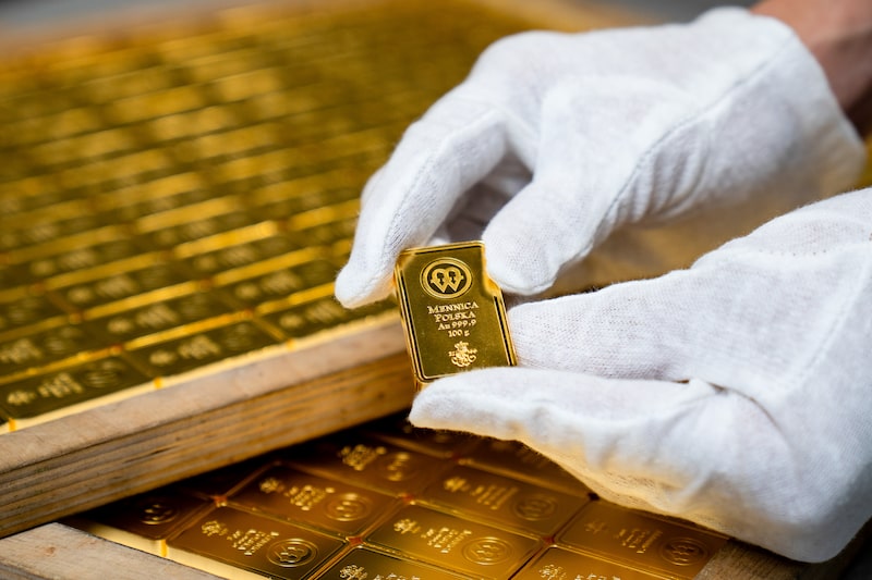 Trays of 100 gram gold bars at the Polish mint, also known as Mennica Polska SA, in Warsaw, Poland, on Thursday, Feb. 12, 2026. Polands central bank, the worlds biggest reported buyer of gold, is boosting purchases by another 150 tons as it braces for more of the geopolitical instability that has driven prices to record highs. Photographer: Damian Lemanski/Bloomberg Trays of 100 gram gold bars at the Polish mint, also known as Mennica Polska SA, in Warsaw, Poland, on Thursday, Feb. 12, 2026. Polands central bank, the worlds biggest reported buyer of gold, is boosting purchases by another 150 tons as it braces for more of the geopolitical instability that has driven prices to record highs. Photographer: Damian Lemanski/Bloomberg