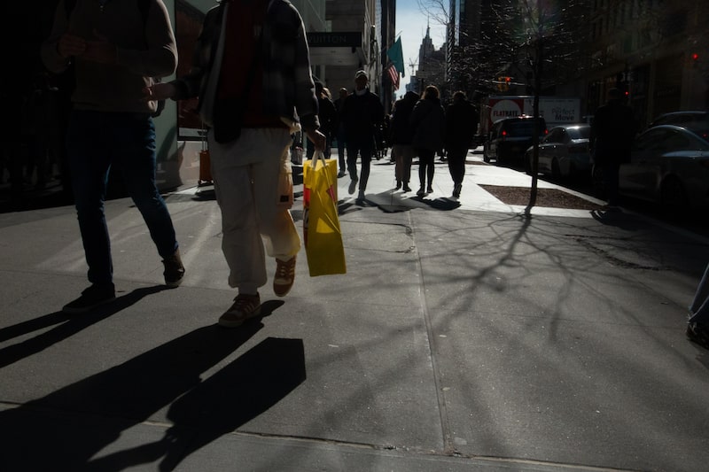 A shopper on 5th Avenue in New York. Photographer: John Taggart/Bloomberg A shopper on 5th Avenue in New York. Photographer: John Taggart/Bloomberg