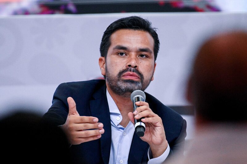Jorge Álvarez Máynez, candidato de Movimiento Ciudadano a la presidencia de México, 87 Convención Bancaria, Acapulco, Guerrero, 19 de abril Jorge Álvarez Máynez, candidato de Movimiento Ciudadano a la presidencia de México, 87 Convención Bancaria, Acapulco, Guerrero, 19 de abril