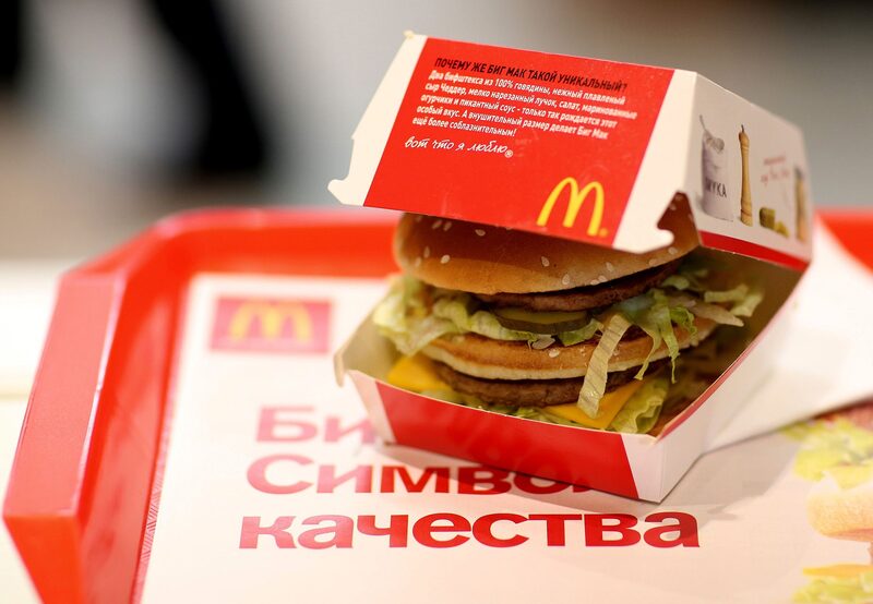 Una hamburguesa Big Mac de McDonald's Corp. Una hamburguesa Big Mac de McDonald's Corp.